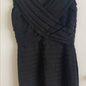 Scarlet nite black party rouched dress.